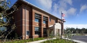 ECorsair building at Pensacola State College promoting sustainability initiatives.