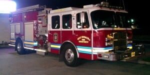 Firehouse 17 volunteer firefighters preparing for emergency response.