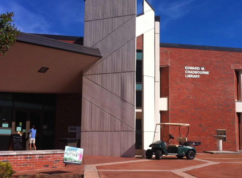 Man Caught Engaging in Sexual Misconduct in Library Library building at Edward M. Chadbourne, Pensacola State College.