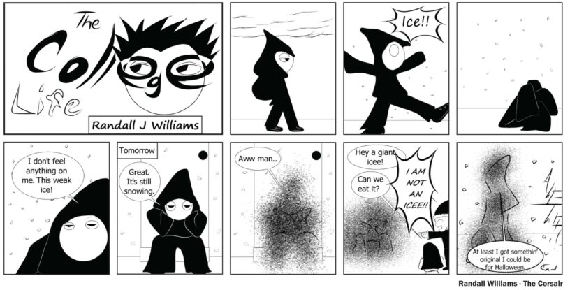 A student enjoying an Icee during college life, capturing the fun and relaxed moments of campus life.