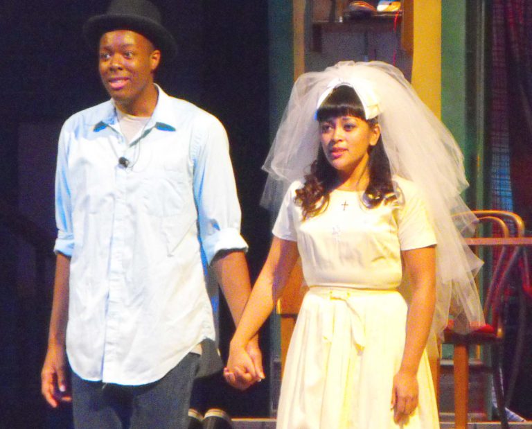 Students performing in ECorsair theater production at Pensacola State College.