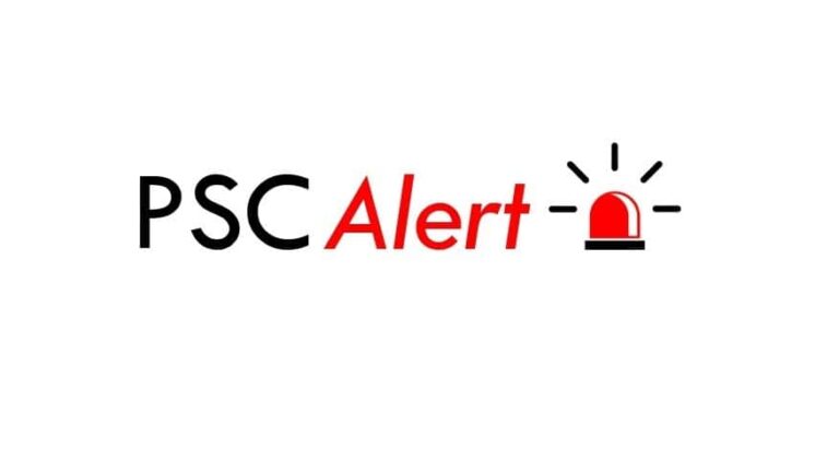 PSC Alert system icon with siren for student safety notifications.