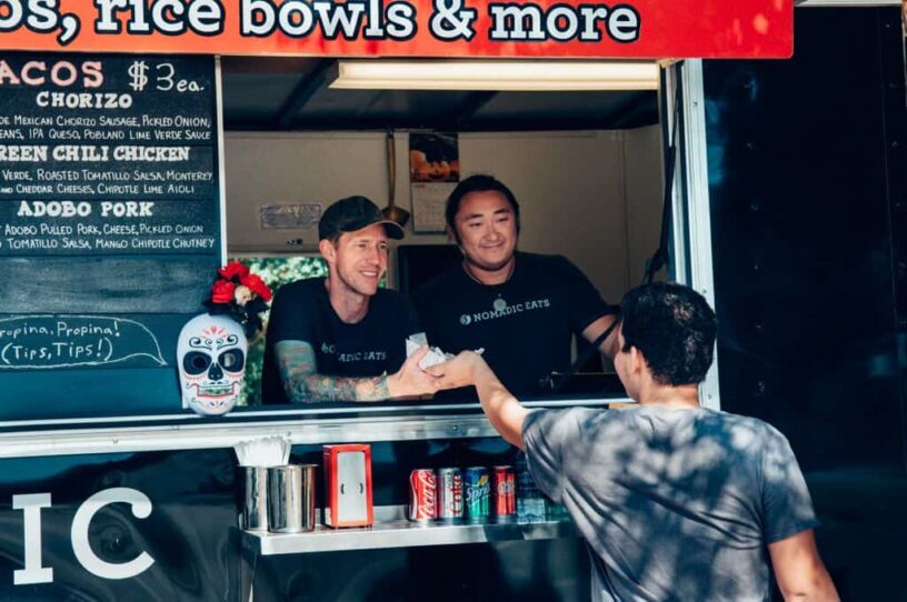 Bring Back Warrington Works Warrington food truck serving tacos and rice bowls to boost local popularity.