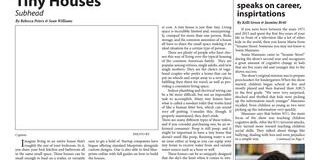 ECorsair September 2016 print issue featuring Tiny Houses article.