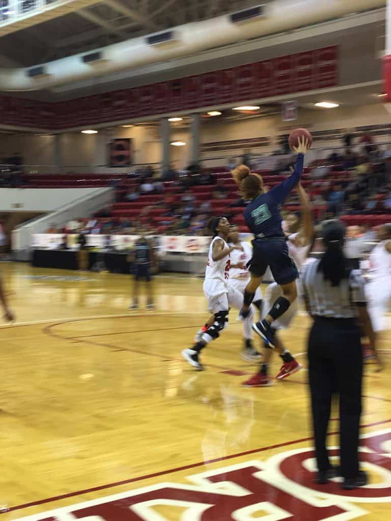 Lady Pirates basketball action at Pensacola State College.