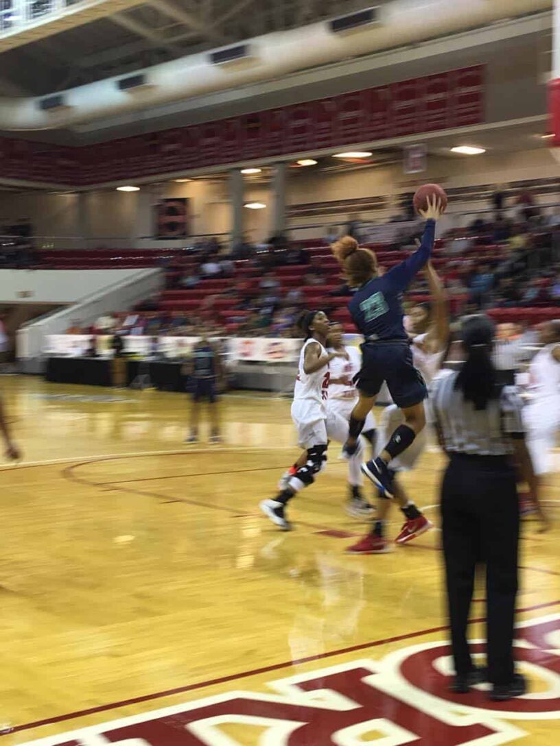Lady Pirates basketball action at Pensacola State College.