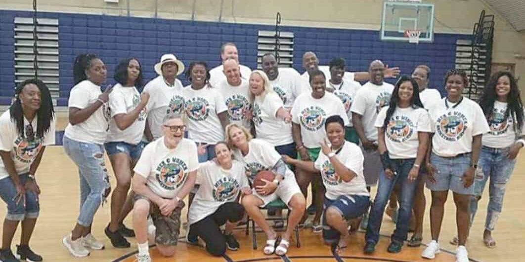 Pirate Alumni Reconnect on the Court and Off Alumni basketball team reconnects during a game at Pensacola State College.
