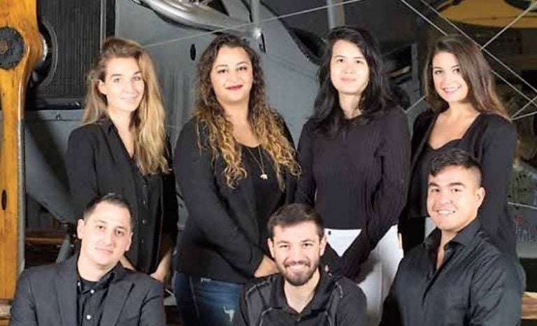 Group of PSC students presenting their work at PNAS event.