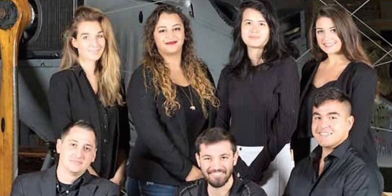 Group of PSC students presenting their work at PNAS event.