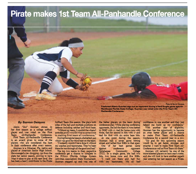Pirate makes 1st Team All-Panhandle Conference