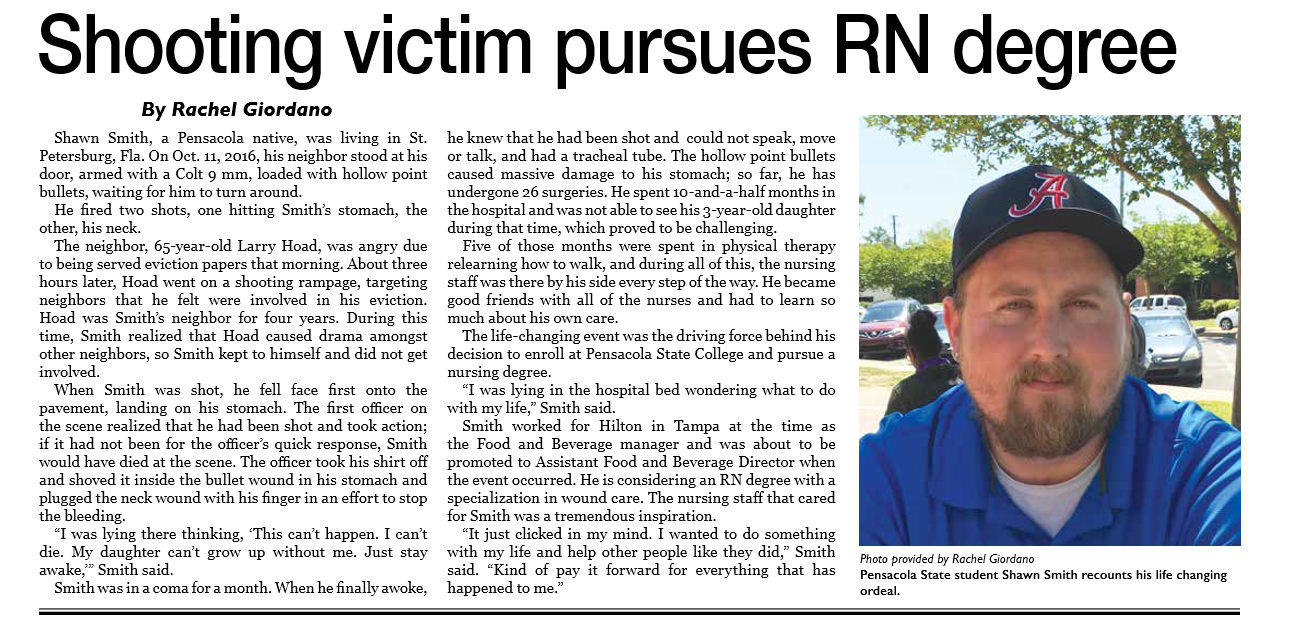 Shooting victim pursues RN degree