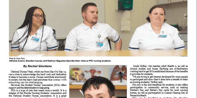 Student Nurses’ Association at Warrington Campus Nursing students participate in a panel discussion at Warrington Campus.