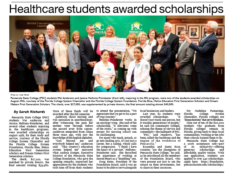 Healthcare students awarded scholarships