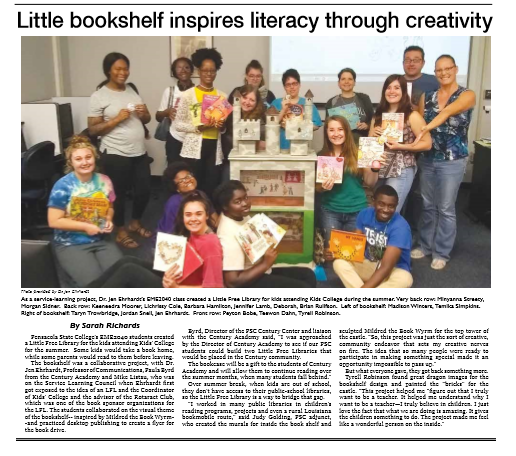 Little free bookshelf inspires literacy through creativity