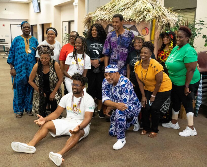 eCorsair Community Event Group of diverse students and staff celebrating at eCorsair event.