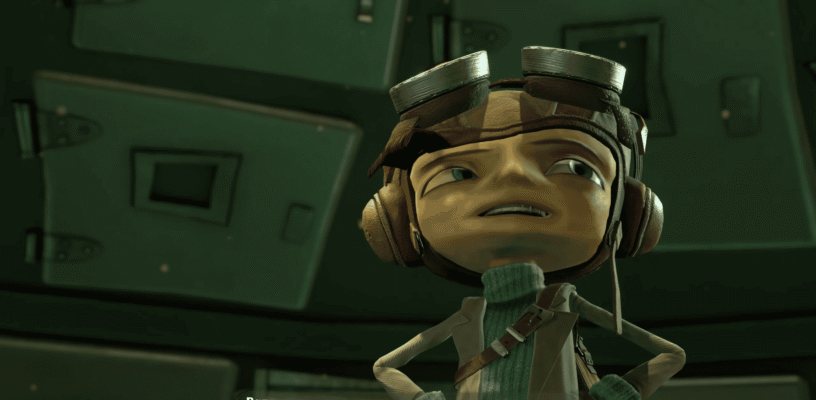 eCorsair Student in a Tech Lab Student character wearing headphones in a tech lab environment.