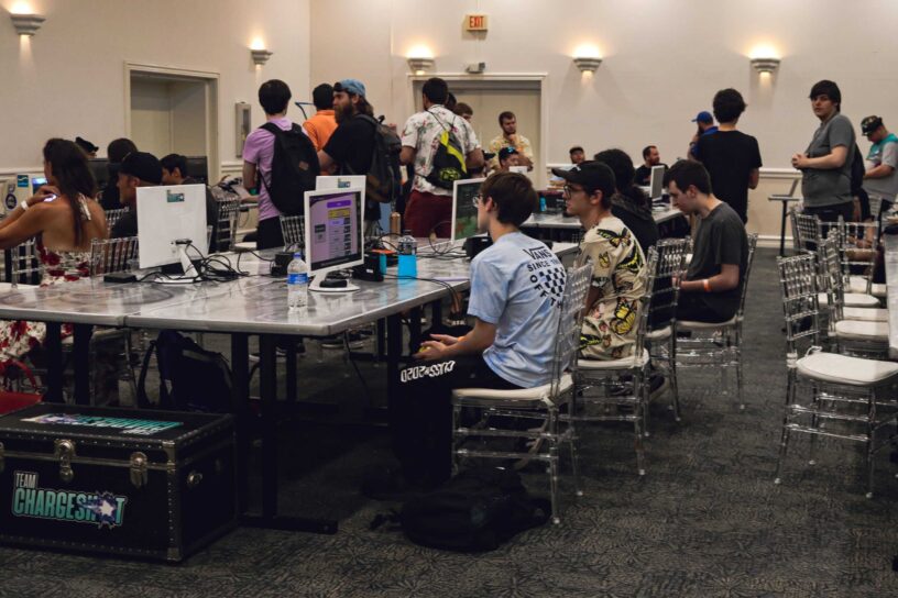 eCorsair Smashers Brawl Event Students competing in eSports Smashers Brawl at Slamhandle event.