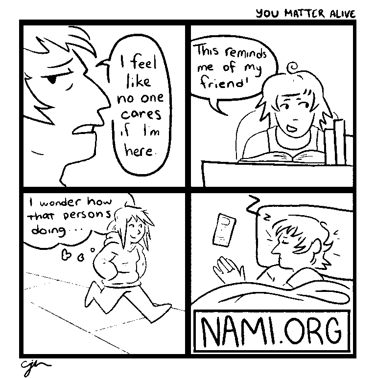 ECorsair students participating in Suicide Awareness Month activities.