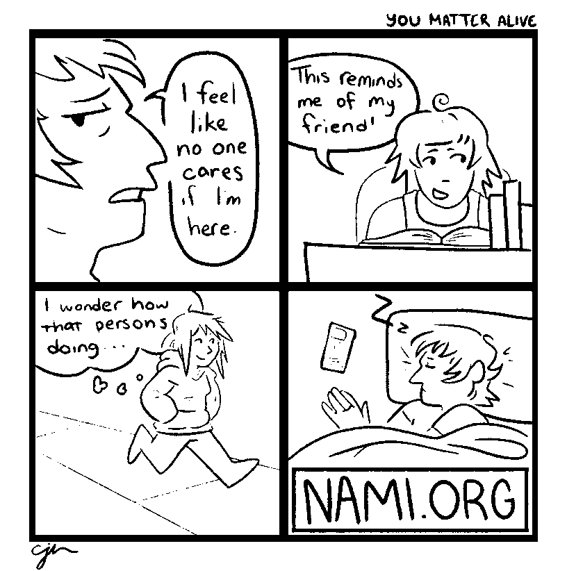 ECorsair students participating in Suicide Awareness Month activities.