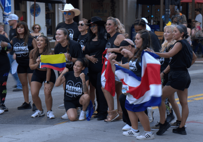 ECorsair group celebrating at Gallery Night event.