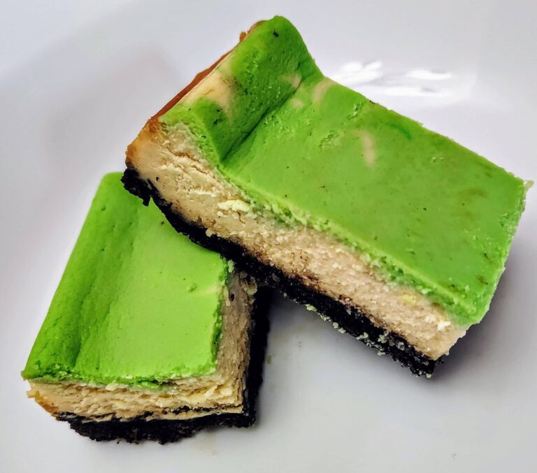 Decorative image of St. Patrick's Day Cheese Cake Bars