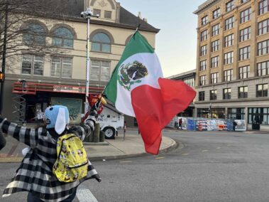 Decorative image of Pensacola ICE protest.