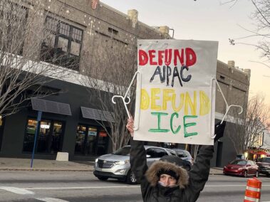 Decorative image of Pensacola ICE protest.