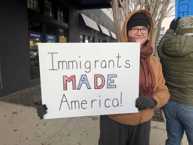 Decorative image of Pensacola ICE protest.