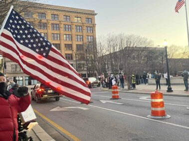Decorative image of Pensacola ICE protest.