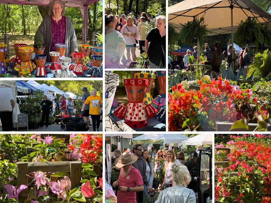 Collage of images from the Festival of Flowers on the Milton Campus.