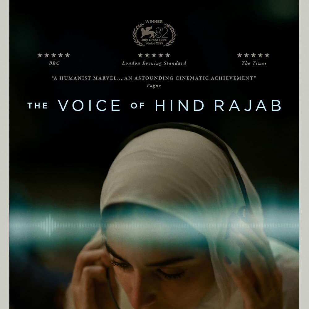 Image of movie poster for The Voice of Hind Rajab.