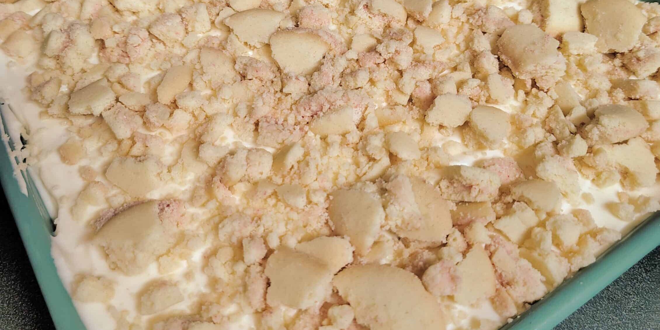 Homemade Banana Pudding in green pan